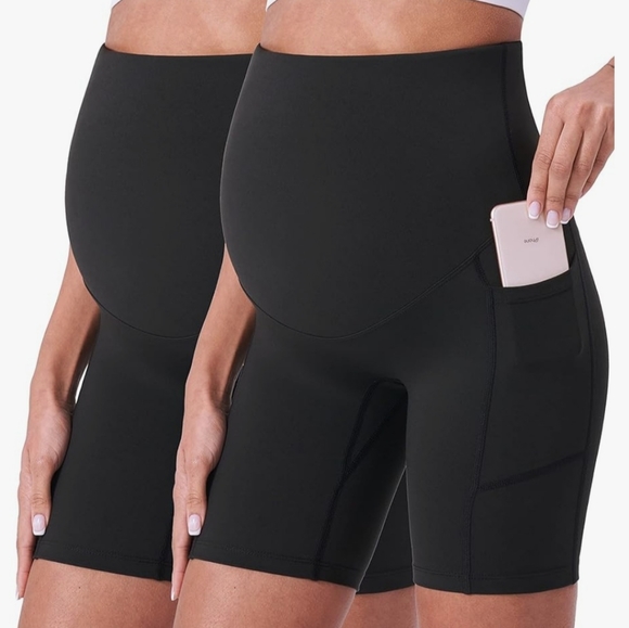 POSHIDIVAH Pants - Maternity Biker Shorts - Set of 2
